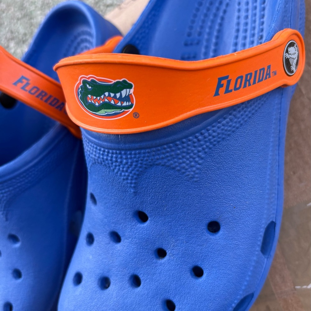 CROCS Blue and Orange Sandals with Signature Ventilation